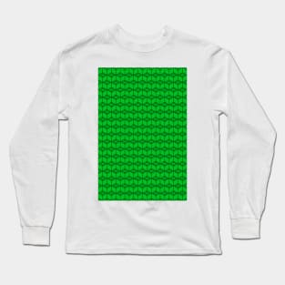 building brick blocks green Long Sleeve T-Shirt